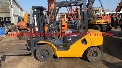 2019 Year Original Japanese Used Forklift Komatsu 3ton Toyota 8f Fd30 Diesel Forklift with Container Forklift Hydraulic Fork Positioner