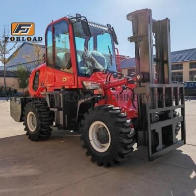 Forload Brand 4WD off Road Diesel Forklift, 4WD Counterbalance Truck and 3.5tons Diesel Forklift for Sale