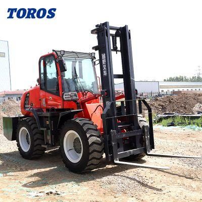 Brand New All Diesel 4 Wheel Drive 3 Ton 5 Ton Rough Terrain Forklift Price off Road Diesel Forklift