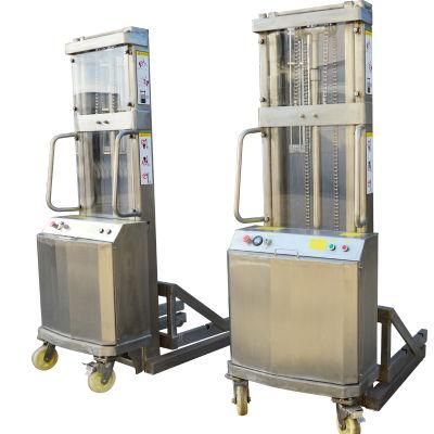 SS304 Mini Semi Electric Forklift Pallet Jack Stacker
