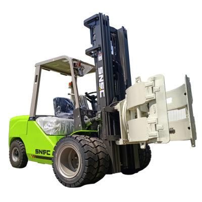 Empilhadeira 4000 Kg Diesel Forklift Carretilla Elevadora with Paper Roll Clamp Attachment