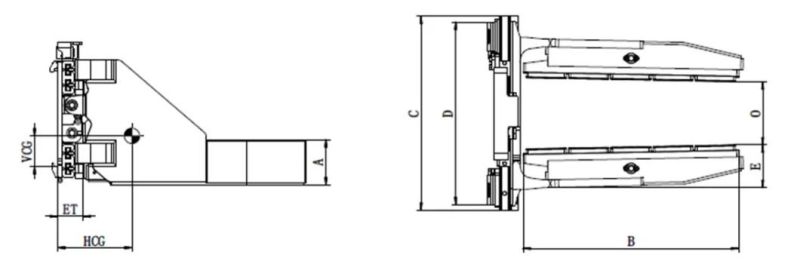 Heli Forklift Attachment Cement 4t Block Clamps