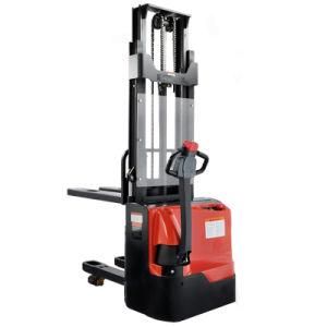 1.5t Fork Over Type Hydraulic Forklift Electric Power Hand Pallet Stacker with Ce
