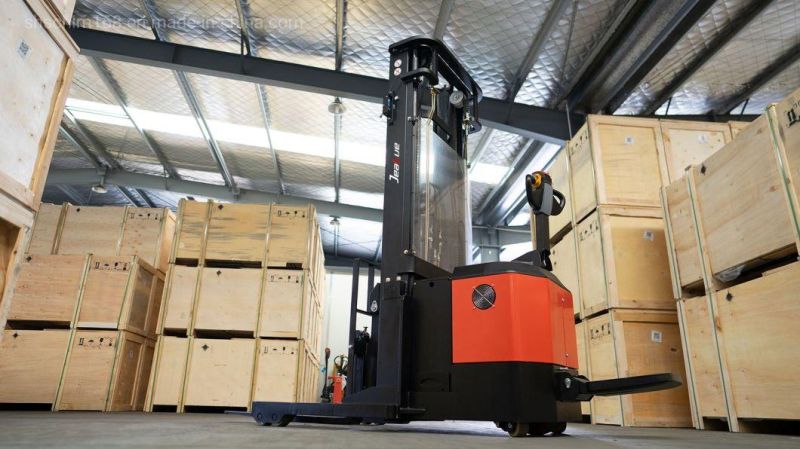 1500kg Electric Fork Reach Stacker Narrow Aisle
