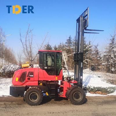 Diesel Engine Port Tder Articulated All Terrain Forklift for Sale