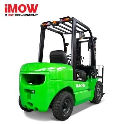 3ton 3t 3.0t 3000kg Electric Forklift Battery Forklift with 3m 4.5m 6m Full Free Mast CE ISO with Side Shifter Fork Positioner Clamp