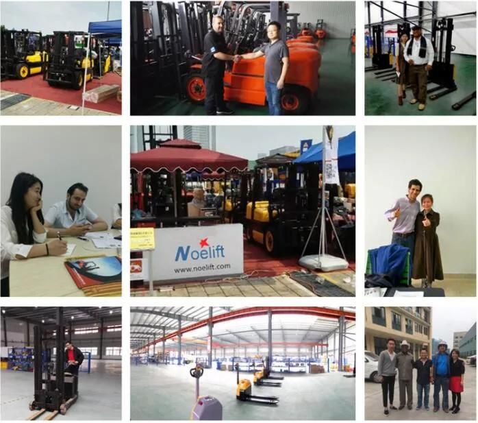 Triplex Mast 5t 6t 7t Diesel Forklift with Fork Positioner Solid Tire