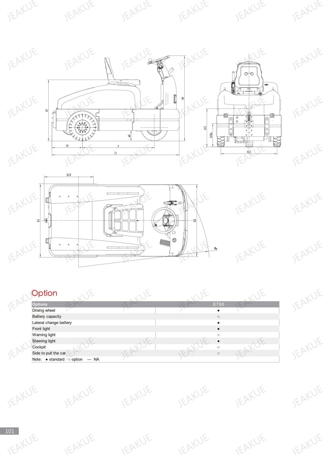 6 T 6000 Kg Seated Electric Tow Tractor