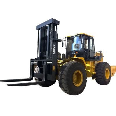 China New Best Selling 4WD Forklift Truck 15 Ton Diesel Articulated Rough Terrain Forklift with CE