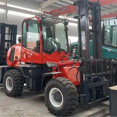 Elite One Year Warranty 75HP 3.5 Ton Rough Terrain Forklift for Freight Yard