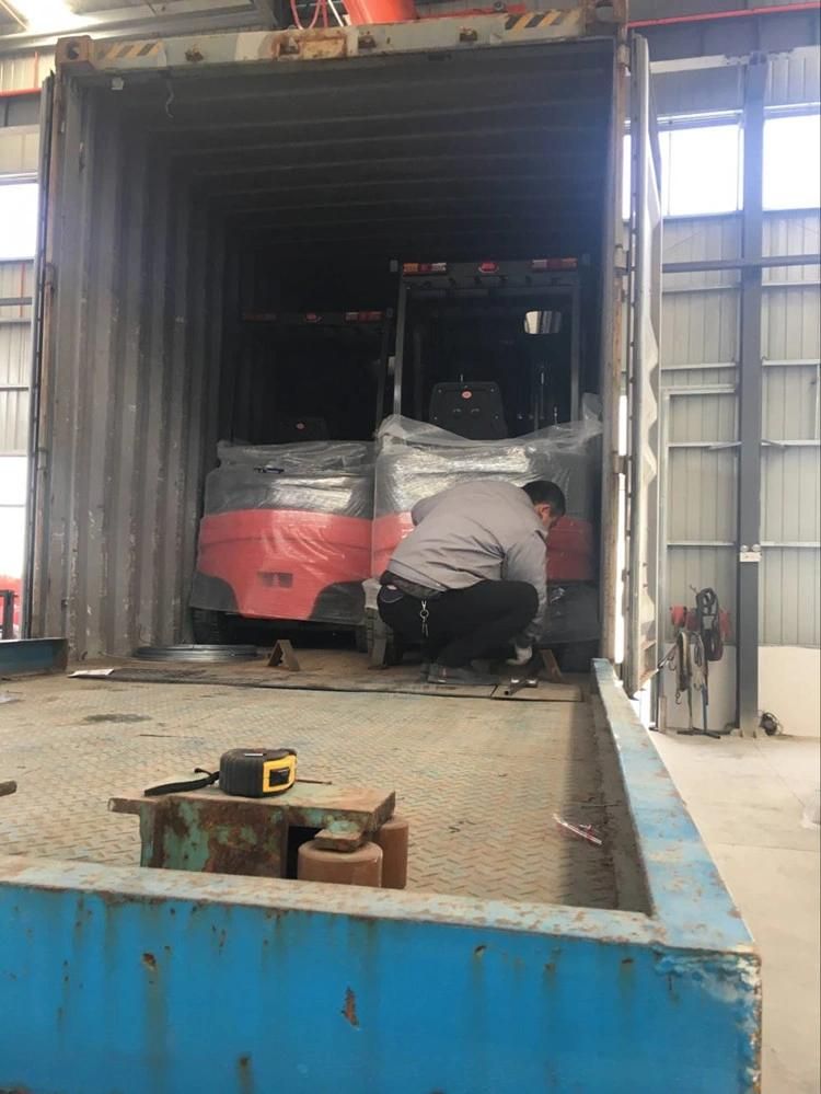 Lifting Equipment 4 Wheels Battery Cold Room Electric Forklift with Battery Discharge Indicator