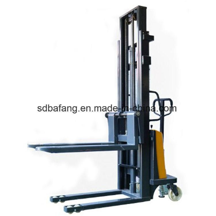 Lifting 4.5m Hydraulic Type Semi-Electric Forklift Stacker with Low Price
