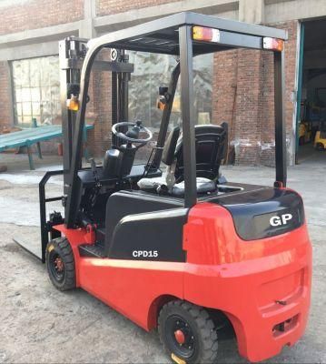 1.5t Electric Forklift Curtis Controll with Two Stage Mast with Lifting Height 3 Meters (CPD20)