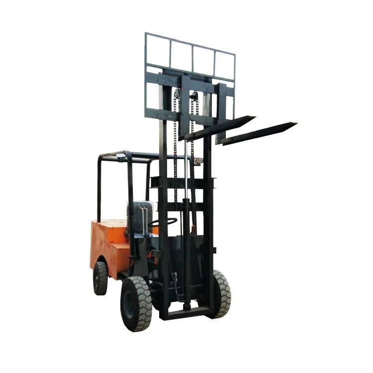 Driving Type Four Wheels Truck 3m Height 1ton Electric Motor Forklift