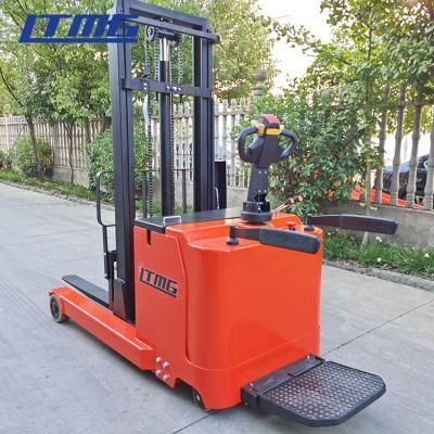 Electric Ltmg 1500kg Stacker Reach Truck Price Stand up Forklift with Factory