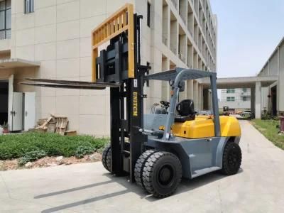 7 Ton Bahrain Heavy Construction Outdoor Using Full Free Lifting Diesel Forklift