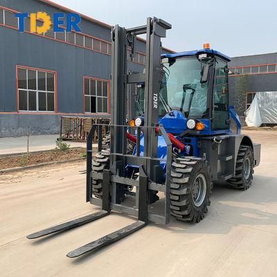 Diesel Engine Not Adjustable Tder China All Terrain Forklifts Forklift