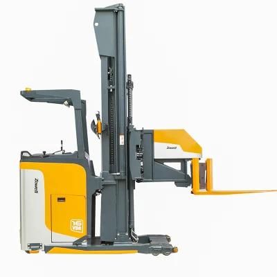 Adjustable AC Motor Zowell Wooden Pallet Electric Forklift Man-Down Vna Truck
