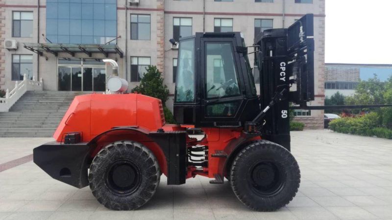China Forklift 5 Ton Rough Terrain Forklift off Road Forklift