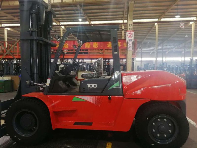 Diesel Power Forklift Truck 10ton Heavy Duty Fork Lift Cpcd100