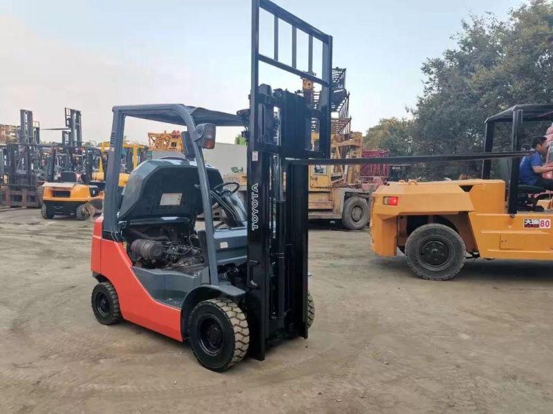 1.5t Used Toyota 7fd25n Japan Gasoline Forklift 1dz-II Engine Natural Gas Toyota 8fd15 Used All Terrain Forklift