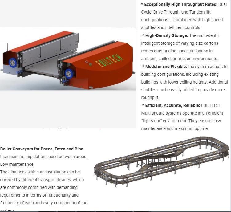 Automatic Storage Warehouse Equipment Bins Cartons Totes Storage Solution Miniload Multi Shuttle Bin Box Shuttlle for Asrs Automated Warehouse Racking System