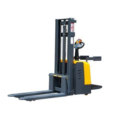 1.5ton 1500kg Rider on Pallet Electric Reach Stacker with Battery Operation for Warehouse