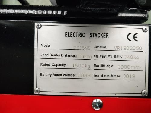 Forklift Push Pull Stackers 1t/1.5t Load Small Electric Pallet Stacker