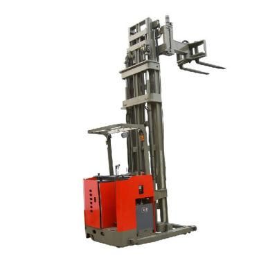 1000 Kg 3 Way Electric Pallet Stacker Narrow Aisle Forklift