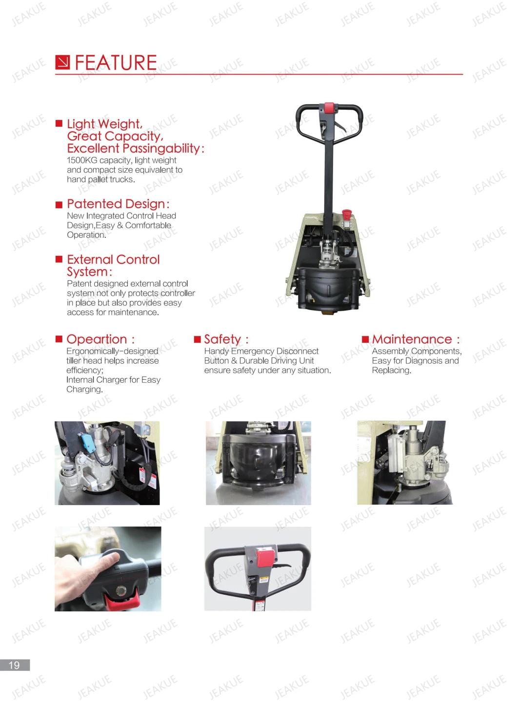 Semi Electric Electric Pallet Truck 1500kg 1500kg 1.5ton Semi Electric Pallet Truck of Good Price