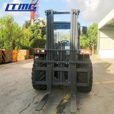 Hard Terrain Ltmg Trucks Diesel All Rough with Cabin Forklift 4WD Low Price