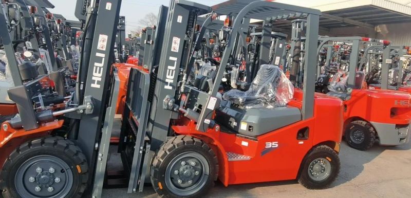 China Top 1 Heli 3.5ton Diesel Forklift Truck Forklift with Side Shifter Imported Engine Cpcd35