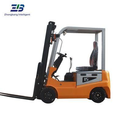 1.5 Ton Lead-Acid Battery Four Wheel Electric Conunterbalance Forklift Truck for Warehousing