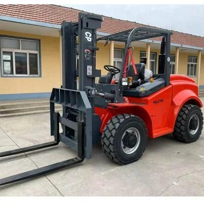 Real Forklift 3ton 4ton 5ton All Terrain Forklift with Small Swing Radius