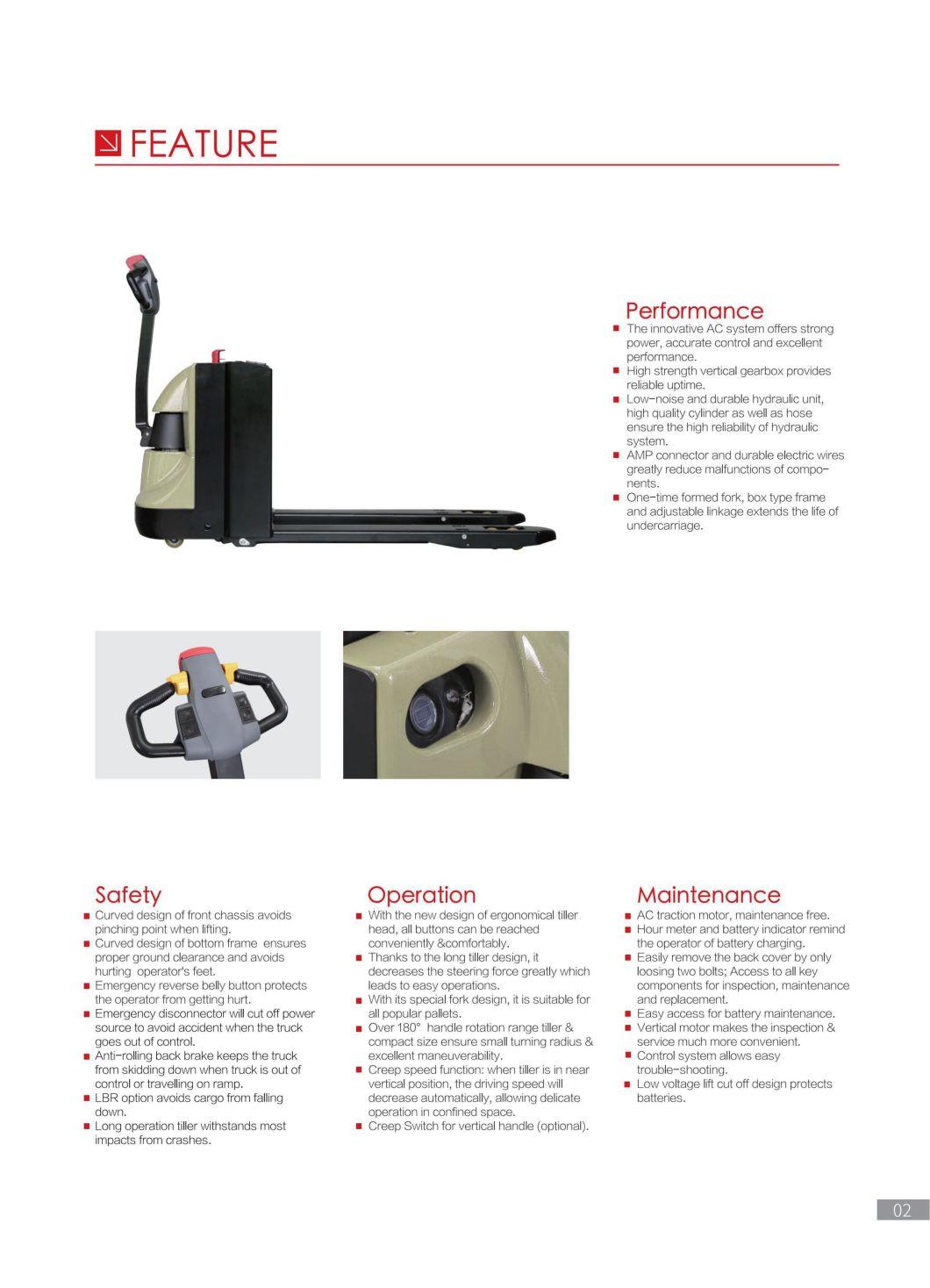 2 Ton Walking Full Electric Pallet Truck Electric Pallet Truck
