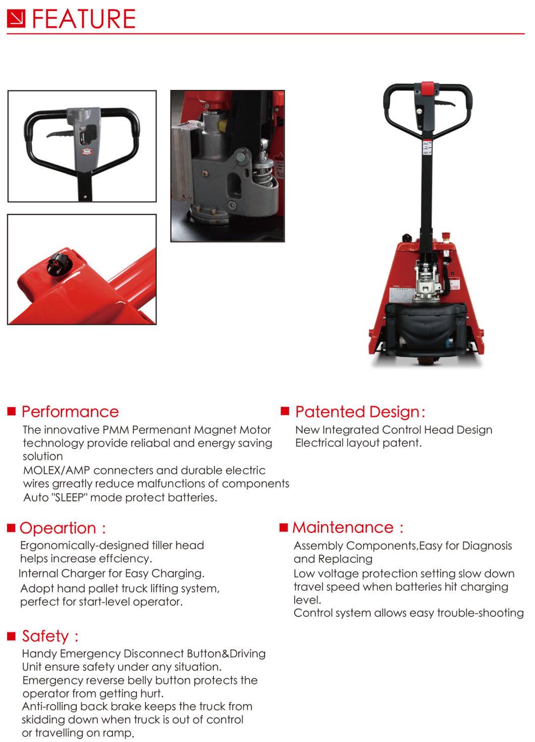 1800kg Competitive Semi Electric Battery Operated Pallet Truck
