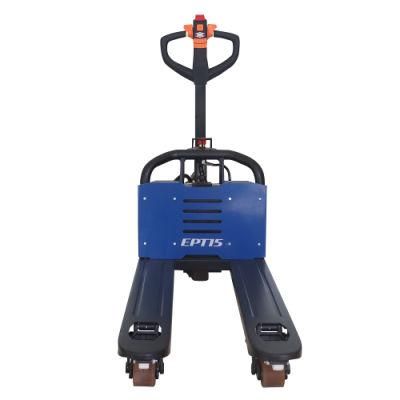 OEM Factory 1.5ton 1500kg Lithium Battery Walkie Pedestrian Mini Economical Full Electric Pallet Lifter for Warehouse