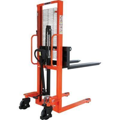China Manufacturer Cargo Transport Hydraulic Stacker Manual Forklift