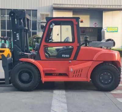 Vift10 Ton Heavy Duty IC Forklift Hydraulically Adjusted Fork 10 Ton Diesel Forklift Truck