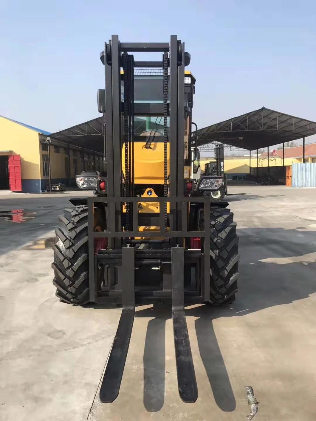 4 Ton Terrain Forklift with Yunnei 76 Kw Engine for Sale in Africa