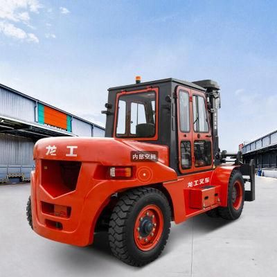 Diesel Engine Solid Tires Forklifts Tractor off Road Heavy Duty Forklift 10 Ton