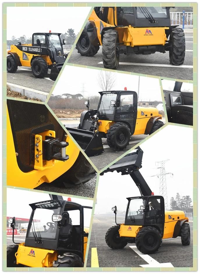 3ton Rough Terrain Forklift Telescopic Wheel Loader Telehandler M630-60