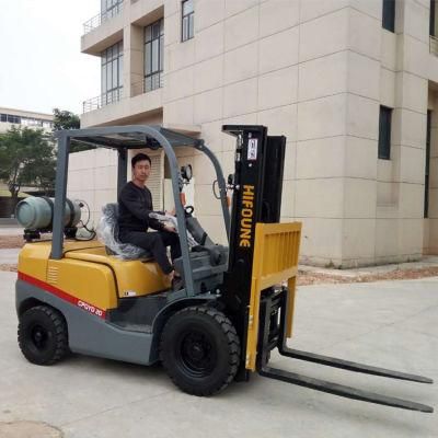 Hifoune Mini 2.5 Ton Gasoline Engine LPG Counterbalanced Lp Gas Dual Montacargas Forklift