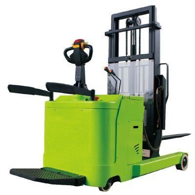 Electric Powered Counterbalanced Pallet Stacker Stand-on Type 1.5t 1.5 Ton with Maintenance Free Battery