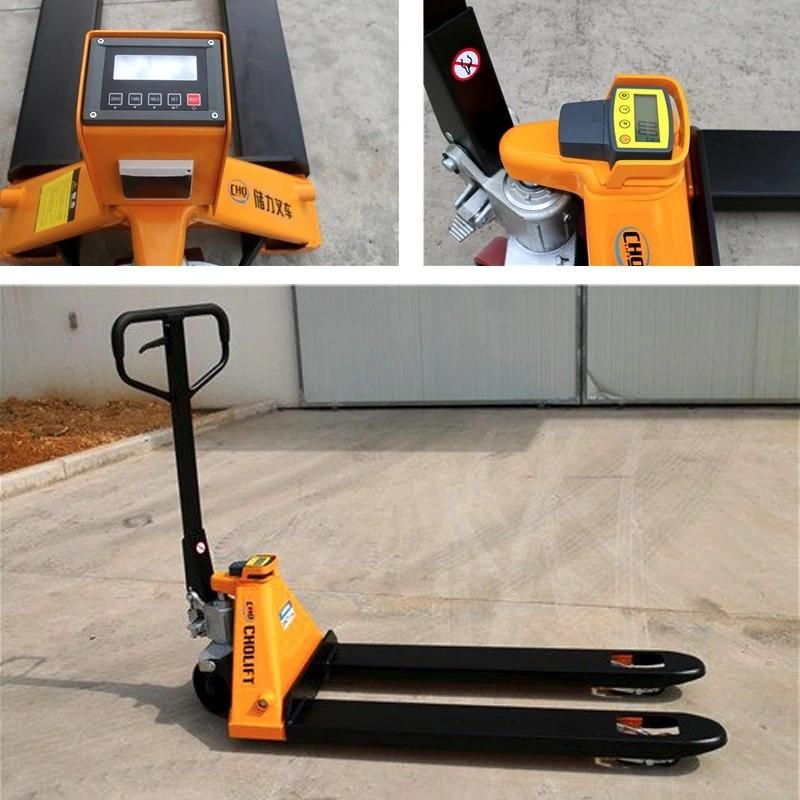 Ningbo Cholift Factory Hand Pallet Truck with Weighing Scale
