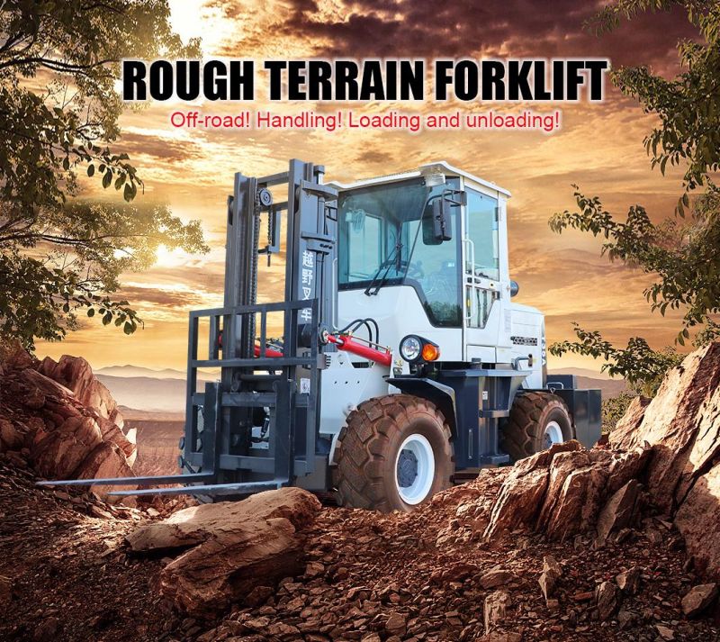 3 Ton 5 Tons Cross-Country Rough Terrain Forklifts Manual Forklift From China with Low Price for Sale