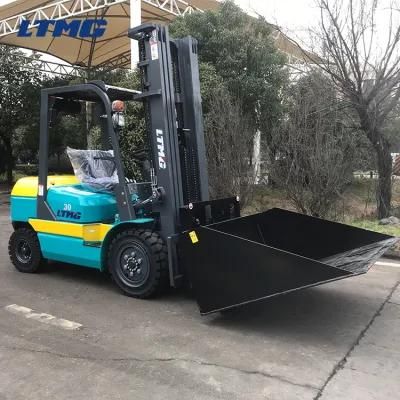 Chinese Forklift Truck with Large Bucket 3 Ton Hinged Bucket Forklift Price