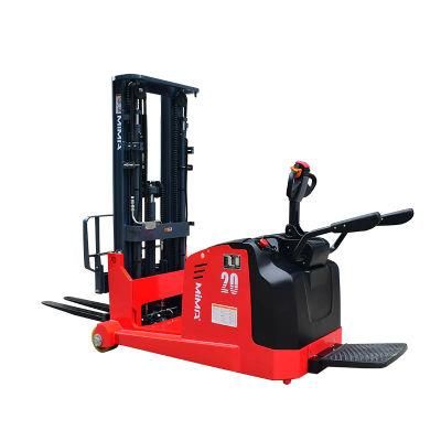 Quality Service 1t-5t Ride on Electric Pallet Stacker with Removable Pedal Design