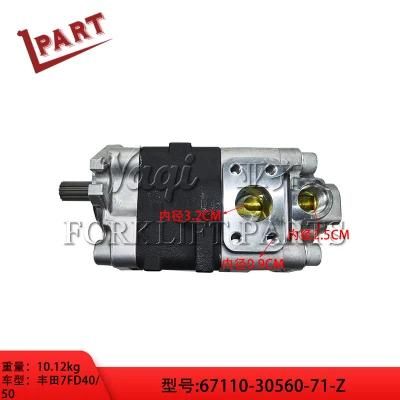 7fd Forklift Parts Hydraulic Gear Pump 67110-30560-71-Z