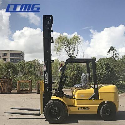 3 Stage Mast Forklift Parts 4 Ton Diesel Forklift with Side Shifter and Fork Poitioner for Sale